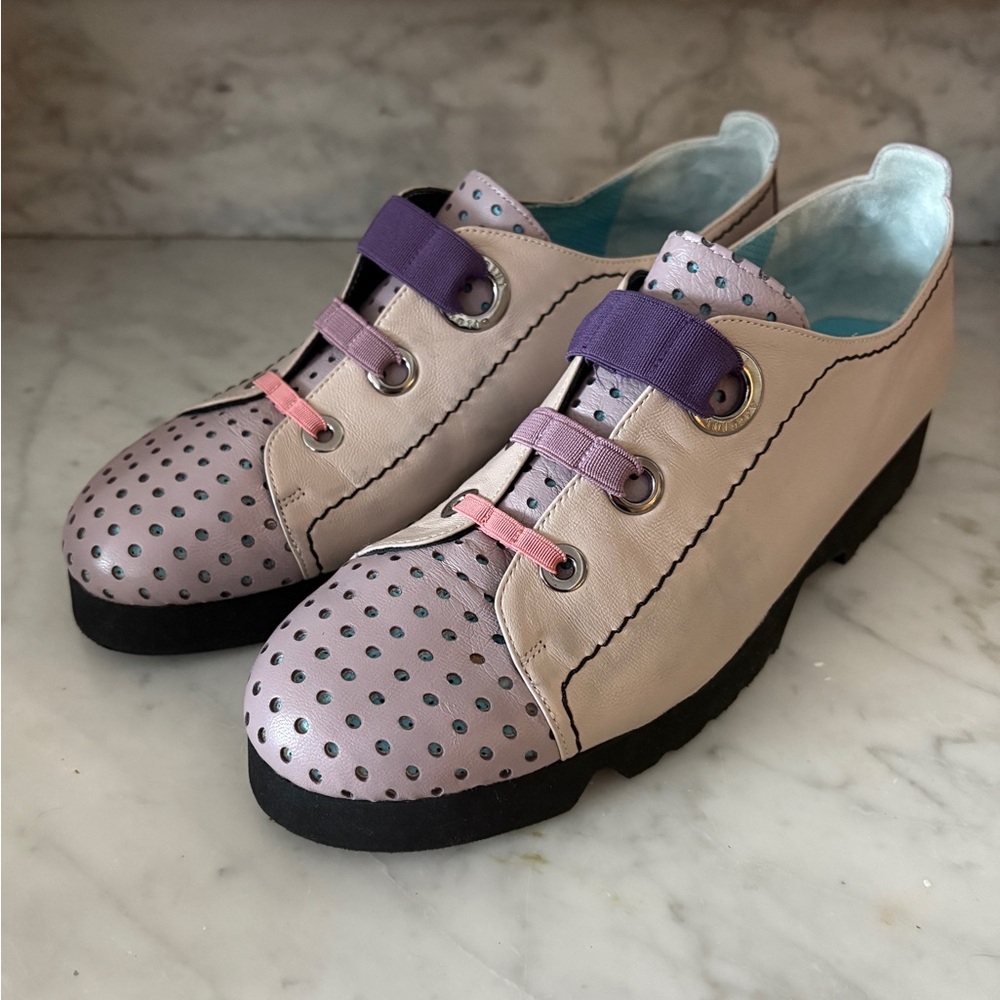 Thierry Rabotin Limited Edition Leather Platform Sneakers – Made in Italy